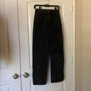 PrettyLittleThing Distressed Jeans size 4 Petite